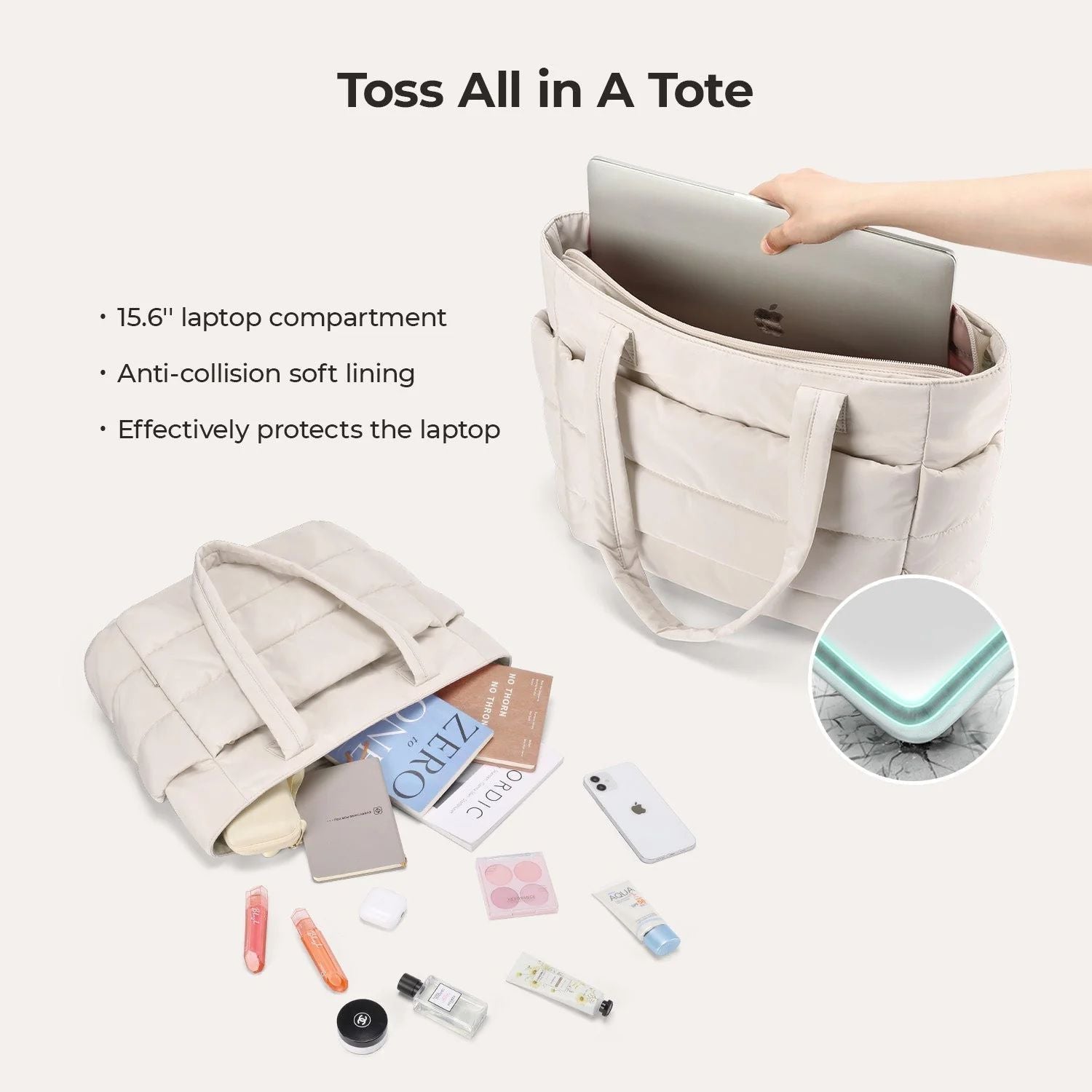 The Cloud Nine Puffy Tote Bag