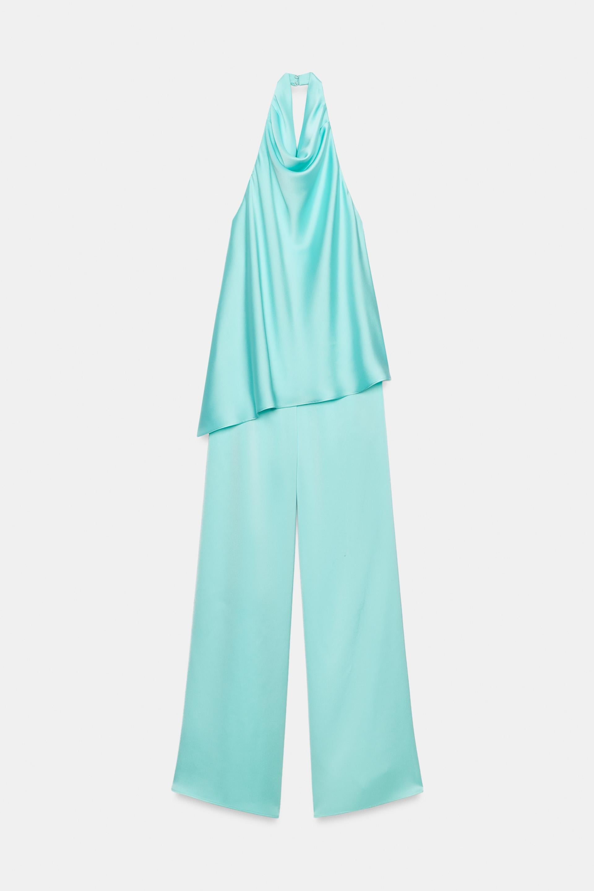 Satin Halter Jumpsuit