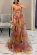 Isolde Painted Floral Gown