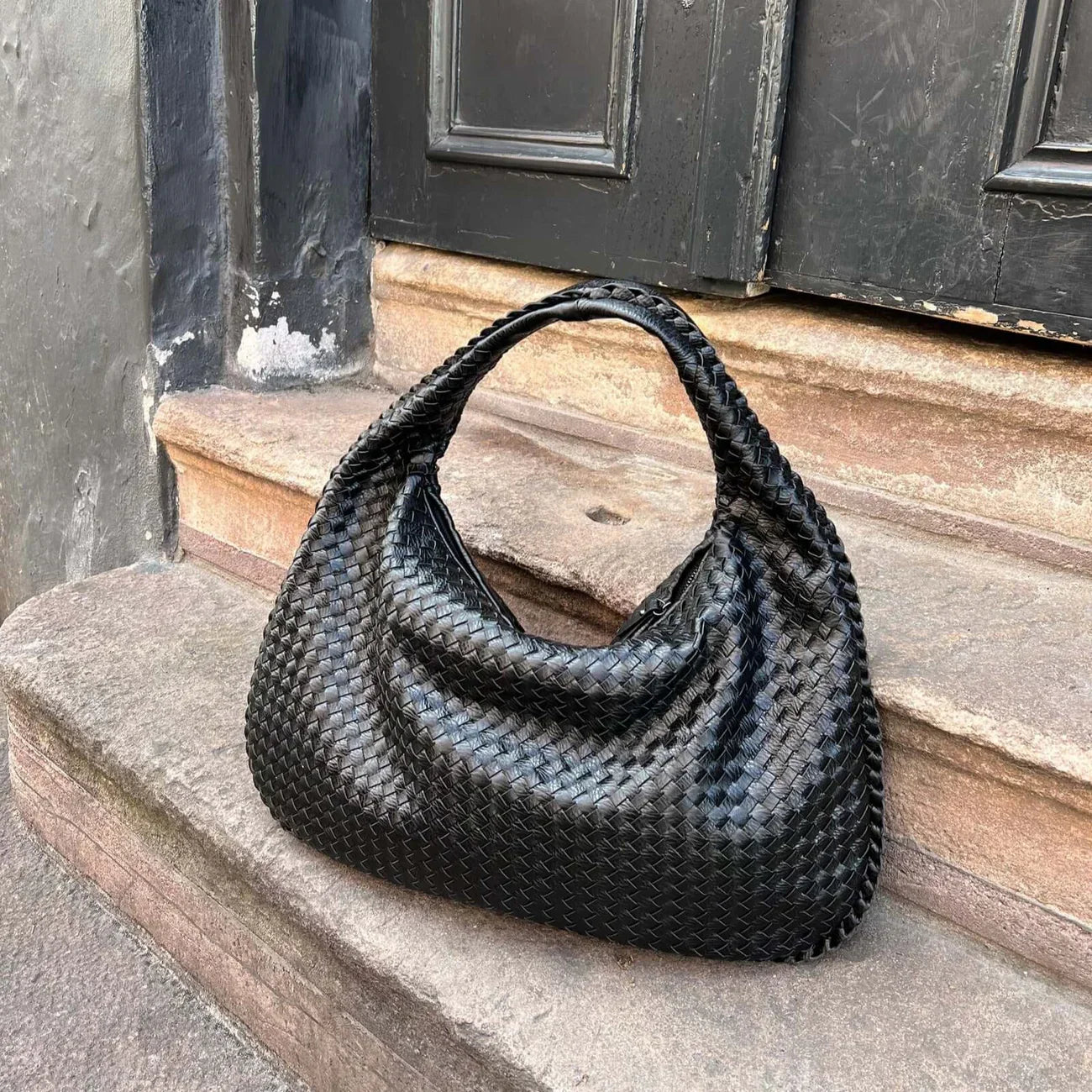 The Sienna Woven Hobo Bag