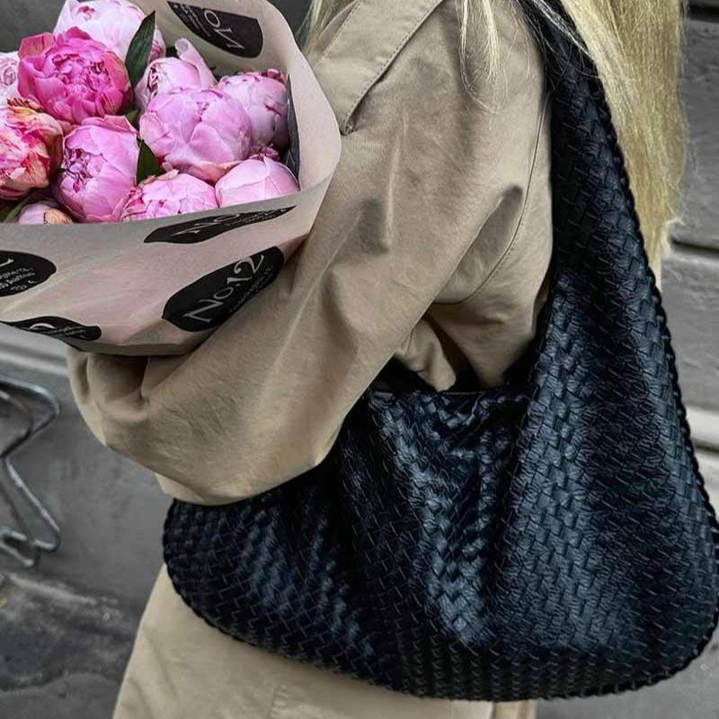 The Sienna Woven Hobo Bag